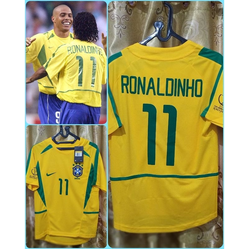 Ronaldinho World Cup Champion Brazil Retro Jersey | Shopee Malaysia