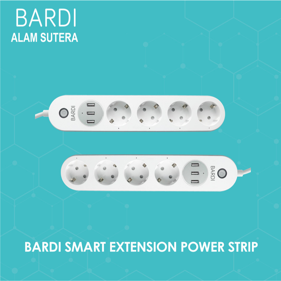 Bardi Extension Power Strip Socket USB Power Plug Socket Extension Wifi