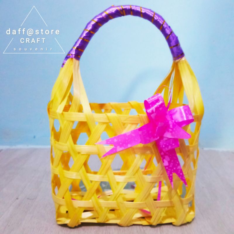 BAMBOO WOVEN BAG, unique and neat packaging basket, Fruit Cake Snack  Souvenir Gift Parcel Hamper