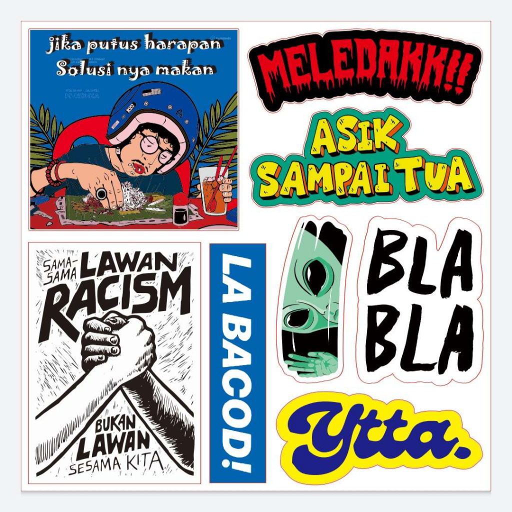 Sticker Pack YTTA Explodes the Basi Motivation Against Rasism | Shopee ...