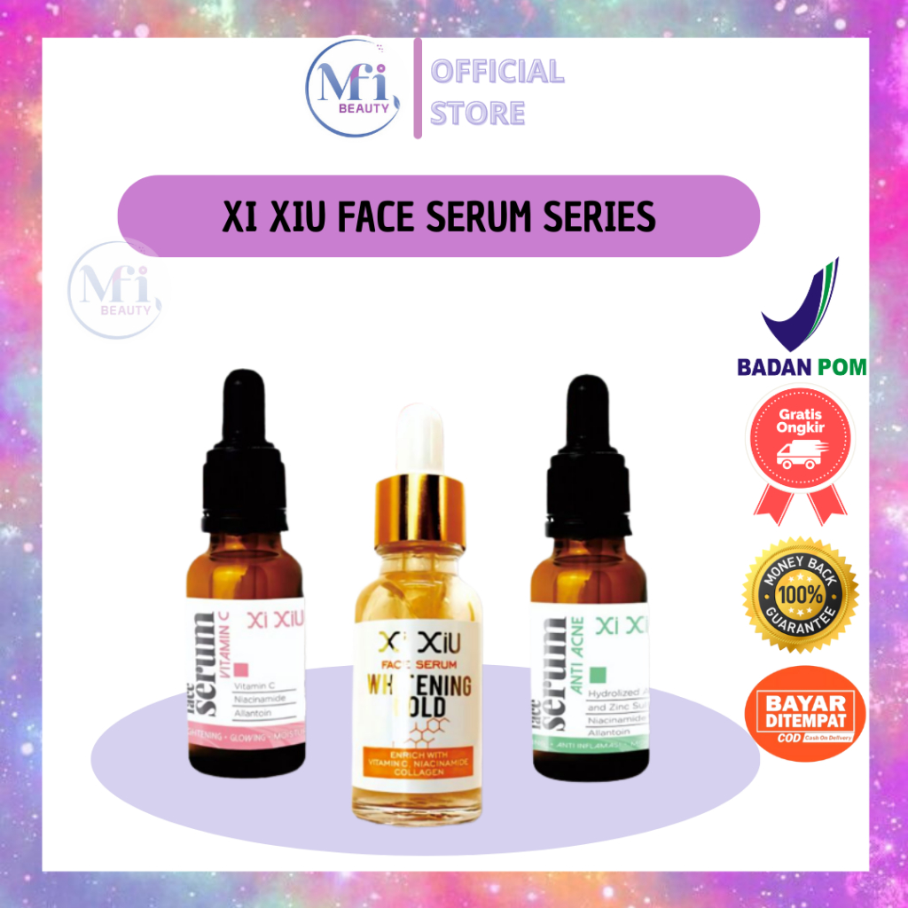 Mfi XI XIU FACE SERUM SERIES Red JELLY 24k GOLD Anti ACNE