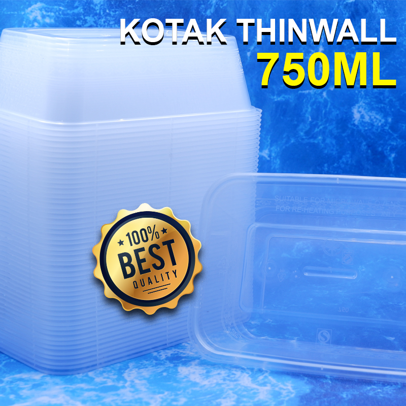 Plastic Lunch Box Model REC Rectangle Rectangle Volume 750ml | Shopee ...