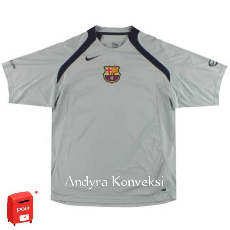 Retro Jersey Barcelona 2003 And 2004 FULL PRINTING Free Custom Name set Shopee Malaysia