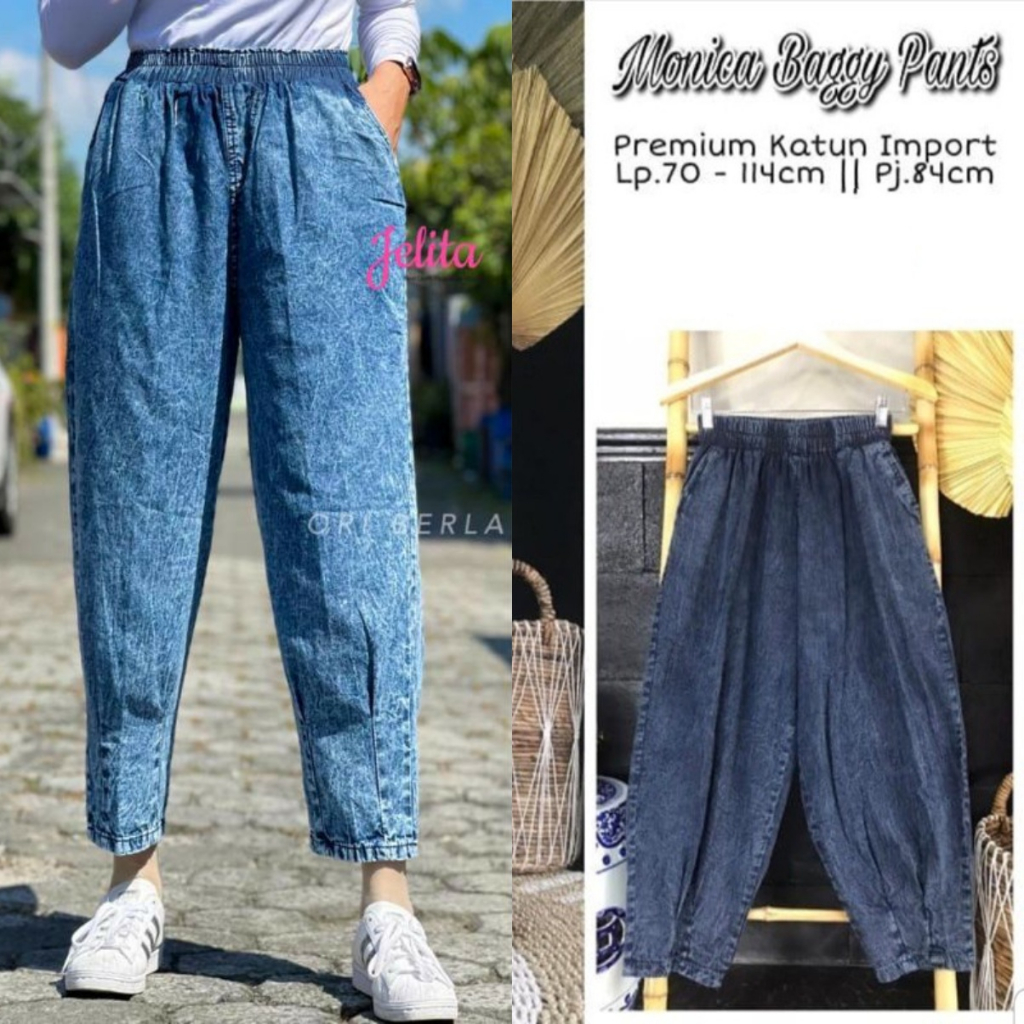 Monica Baggy Pants Baggy Pants Snow/BOYFRIEND Jeans JUMBO Jeans Wash