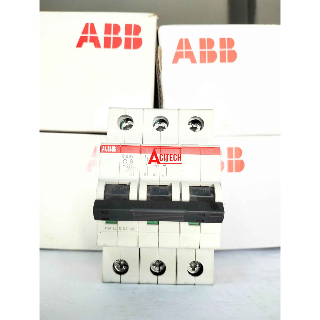 Mcb ABB 3 Phase MCB S203-C6 2CDS253001R0064 | Shopee Malaysia