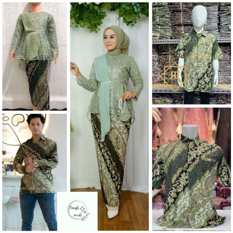 KEMEJA Mother AND CHILD FAMILY SARIMBIT KEBAYA BATIK SHIRT/FAMILY PARTY ...