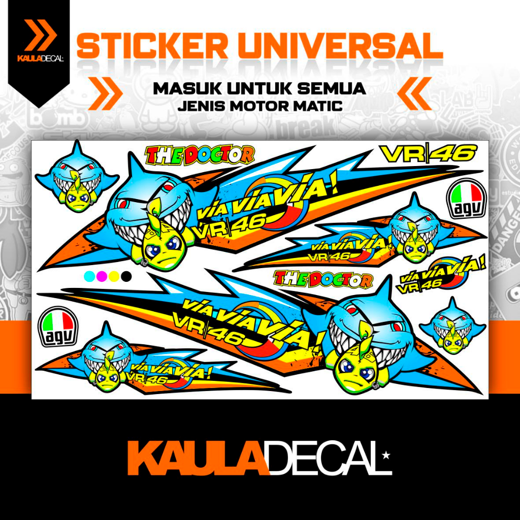 Motorcycle STRIPING STICKER ALL MATIC MOTIF 161 / UNIVERSAL MATIC ...