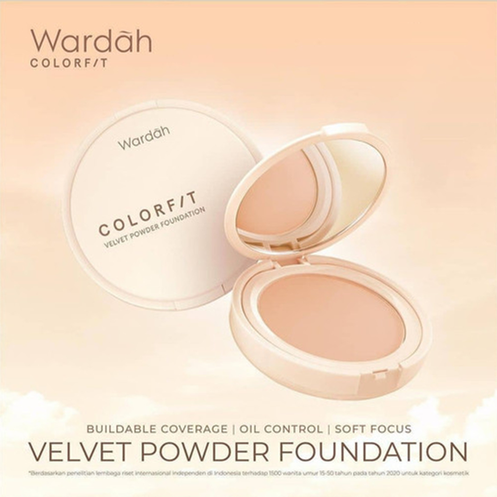 Raya WARDAH Colorfit Velvet Powder Foundation | Shopee Malaysia