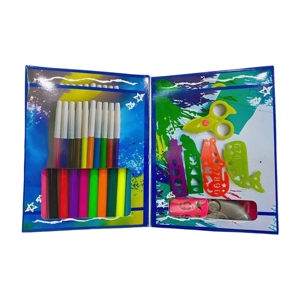 Apazada - Markers Set of 12 Colors FREE Character Ruler and Children's ...