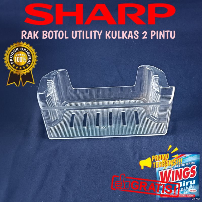 DRINK RACK UTILITY RACK SHARP 2-DOOR REFRIGERATOR MIDDLE PART ORIGINAL ...
