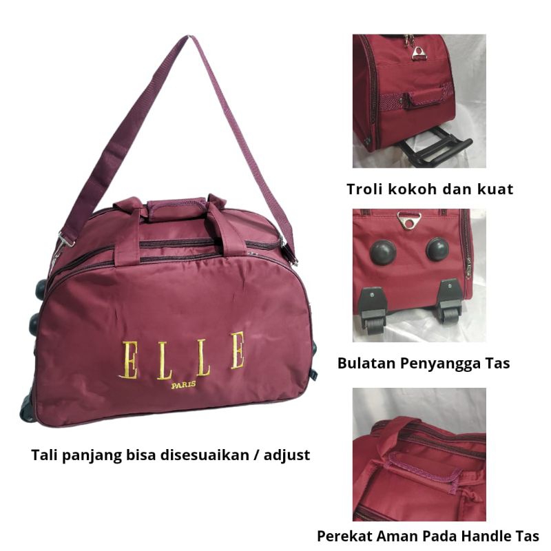 Big Bag Trolley Clothes Trolley Trolley Elle Paris Suitcase Shopee