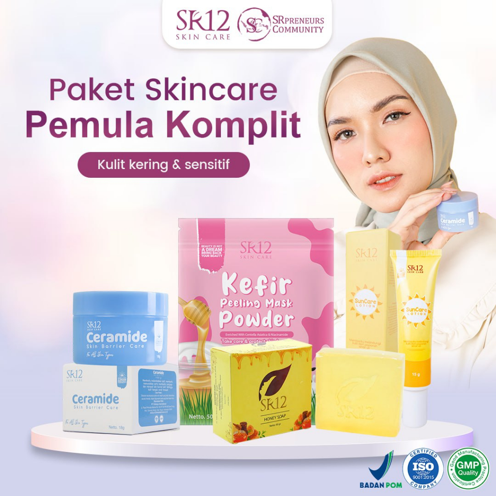 Sr12 Complete Beginner Skincare Package (Honey Soap Kefir Mask Ceramide ...