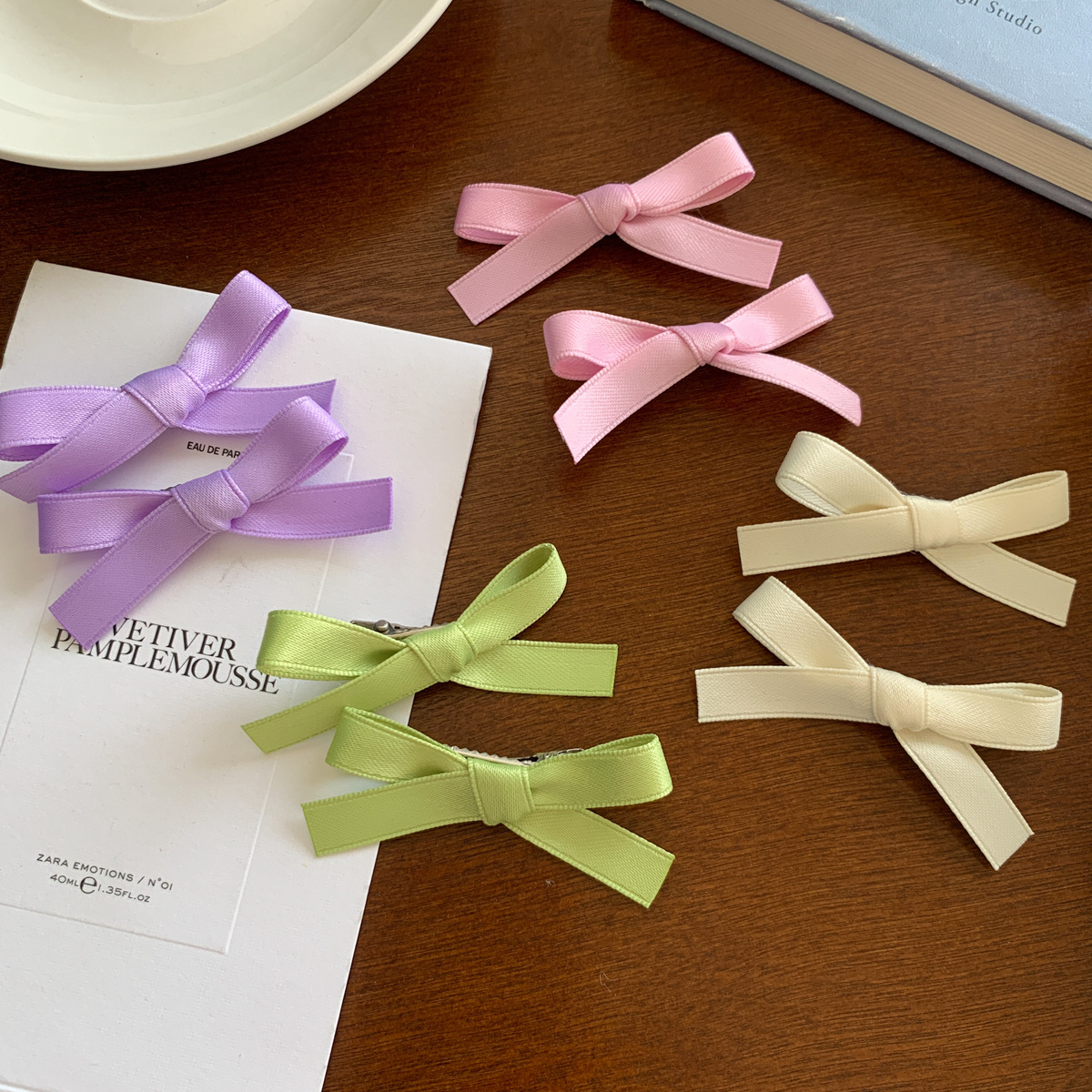 Jennie BLACKPINK BASIC RIBBON BOW KNOT HAIR CLIP PREMIUM CLASSIC PASTEL ...