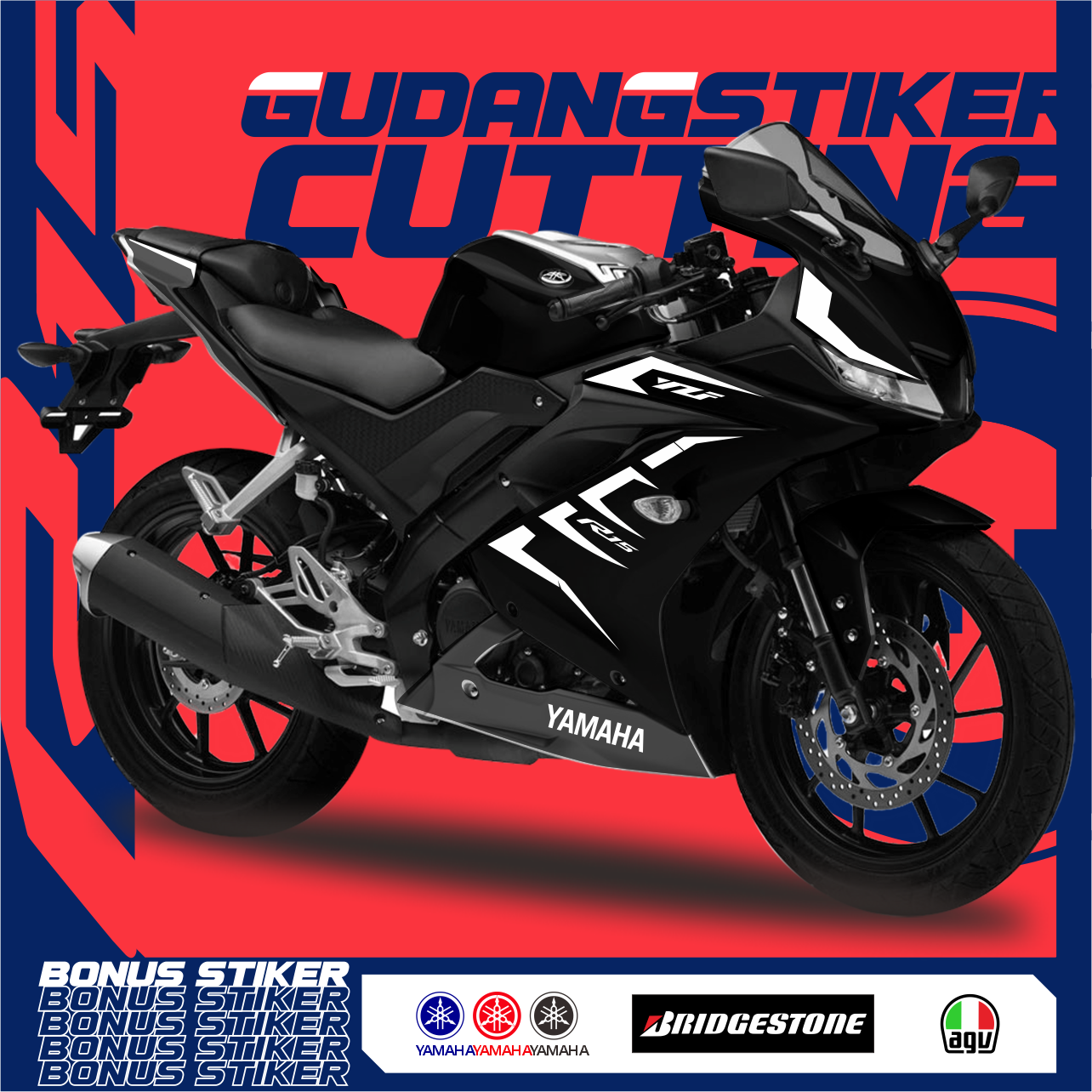 STRIPING CUTTING R15 V3 NEW MOTORCYCLE ACCESSORIES STICKERS | Shopee ...