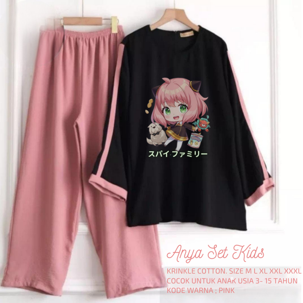 Girls Suits SPY x FAMILY Anya Set Kids Airflow Size M L XL XXL XXXL ...