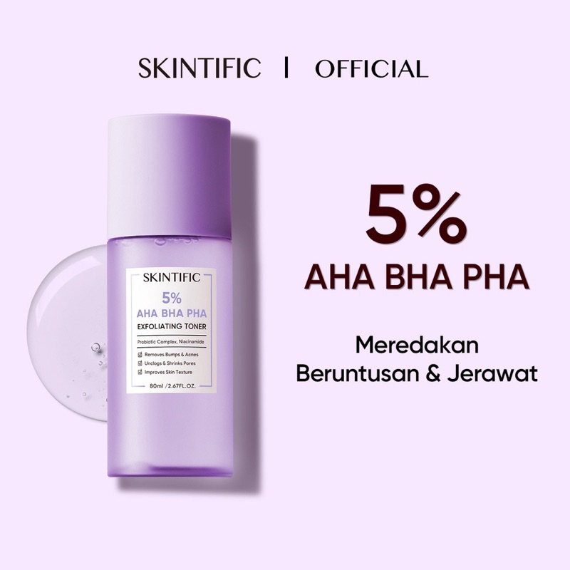 Skintific 5 Aha Bha Pha Exfoliating Toner Shopee Malaysia