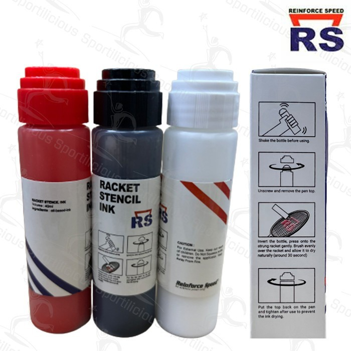 RS BRAND STENCIL INK - ORIGINAL BADMINTON RACKET STRING INK | Shopee ...