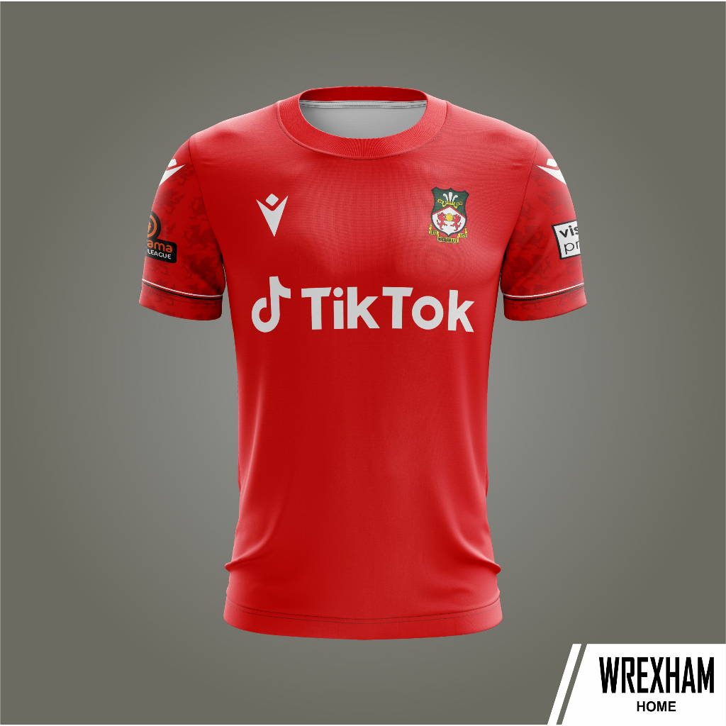 Jersey WREXHAM AFC CLUB 2023/2024 HOME AWAY KIT Shopee Malaysia