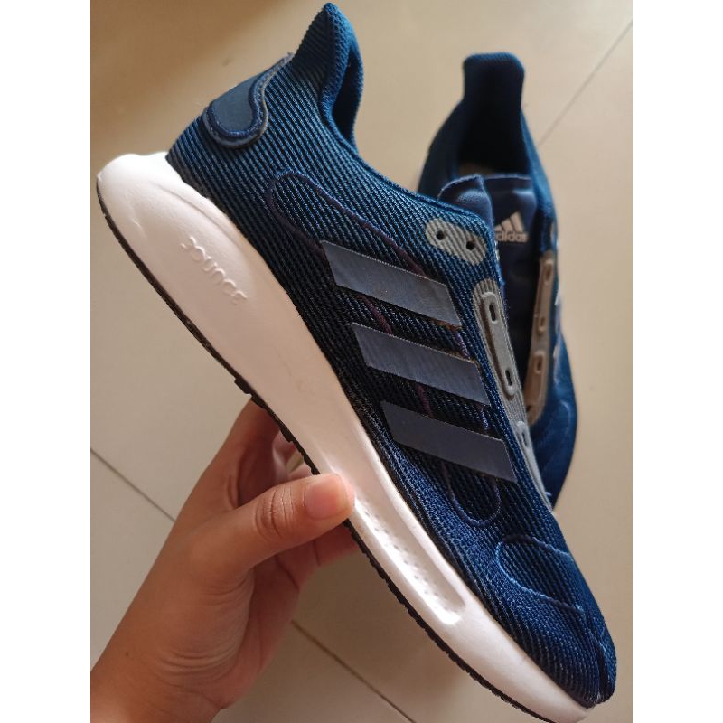 Adidas Galaxar Navy White Men's Women's Running Shoes Defects Shopee Malaysia