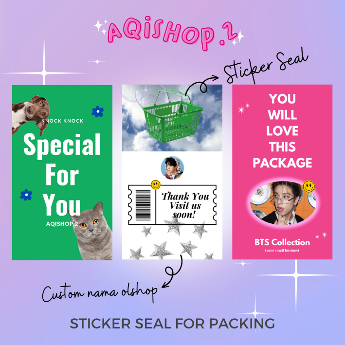 Sticker SEAL/LONG LABEL STICKER/FOOD LABEL BOX STICKER/LONG LABEL ...