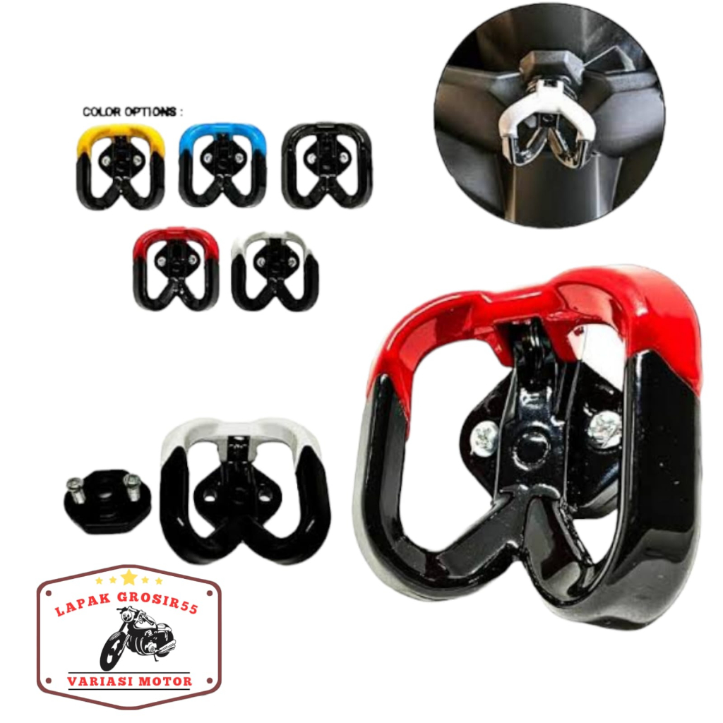GANTUNGAN Two-pronged motorbike item hanger aluminum alloy double hook ...