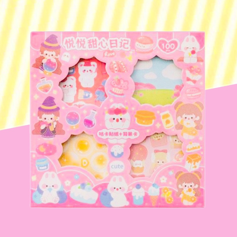 Cute Viral Aesthetic Journal Sticker MOMO Sticker | Shopee Malaysia