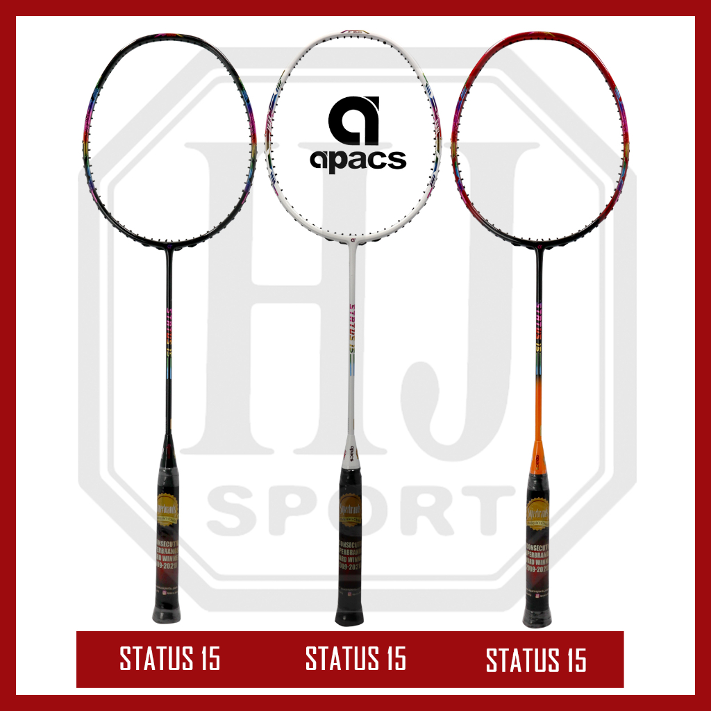 Original Apacs Status 15 Racket Bonus Badminton Bag Strings | Shopee ...