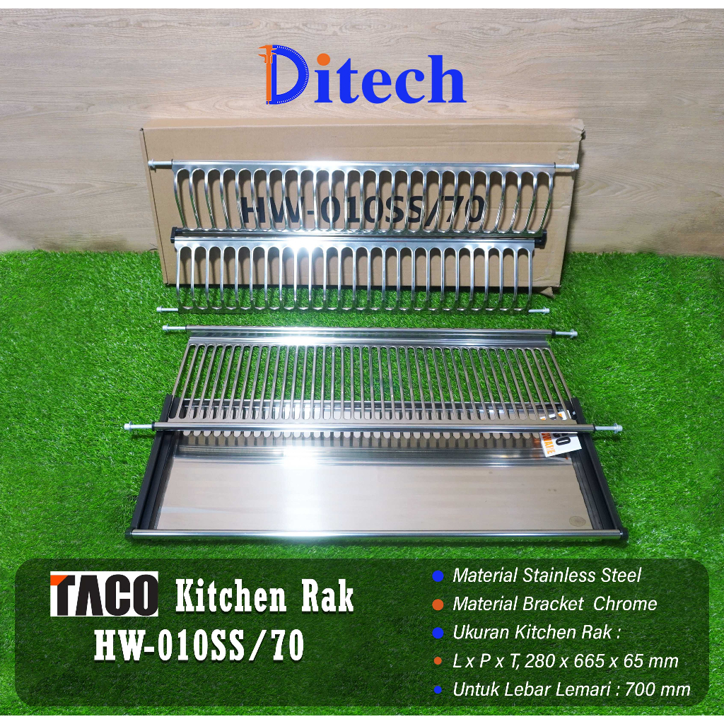 Dish Rack 70cm TACO HW-010SS Stainless Steel // Hanging Dish Rack ...