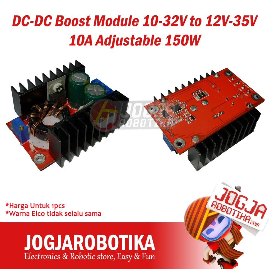 DC-DC Boost Step Up Module 10-32V to 12V-35V 10A Adjustable 150W DC-DC ...