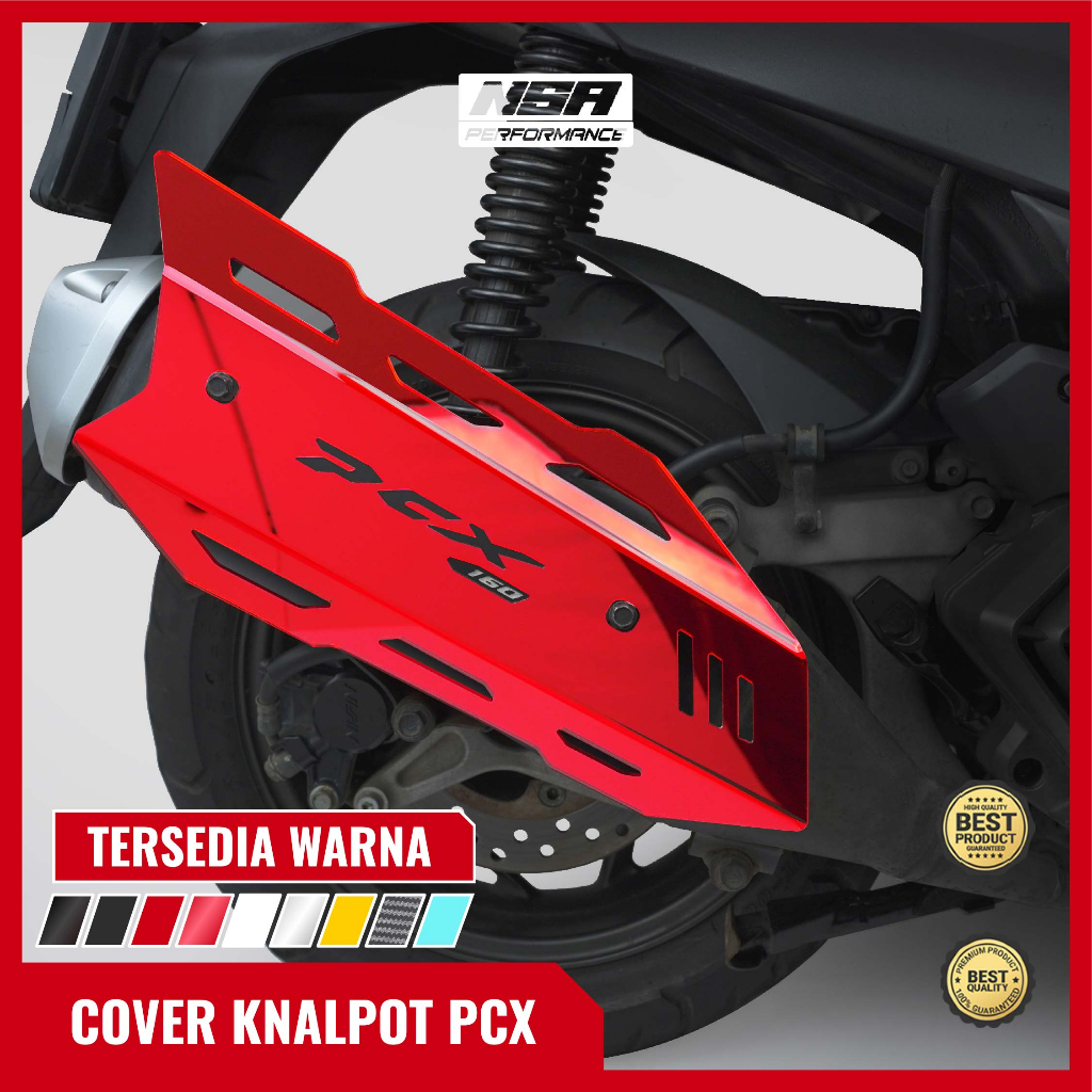 Pcx CARBON CAVLAR Exhaust COVER PCX GOLD PCX SILVER Exhaust COVER PCX ...