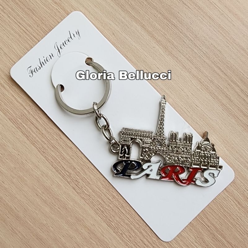 GANTUNGAN Paris keychain souvenir keychain eiffel tower france arc de
