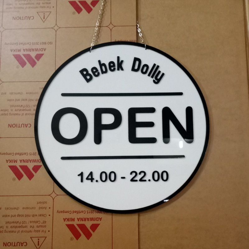 Open Closed Custom Name+Hours Open Close Shop Sign In Embossed, Full ...