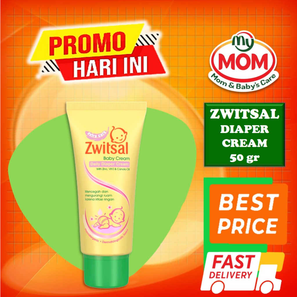 Zwitsal Baby Diaper Cream Tube 50gr/Baby Diaper Rash Cream/Baby Cream