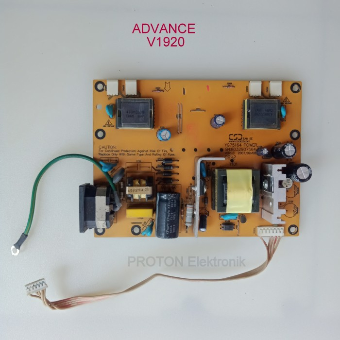 MESIN Psu LCD Monitor Advance V1920 V92WG 900KC 900WG Power Supply ...