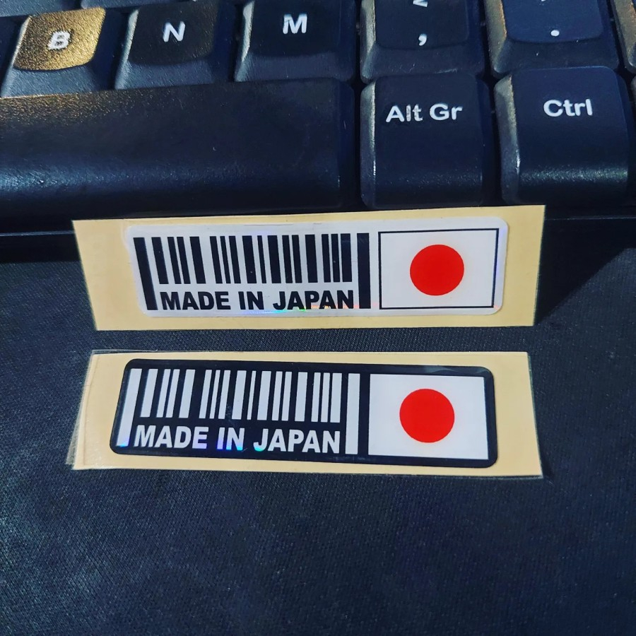 Made IN JAPAN Resin Embossed Sticker Long Small 3D Lycal Sticker Satua ...