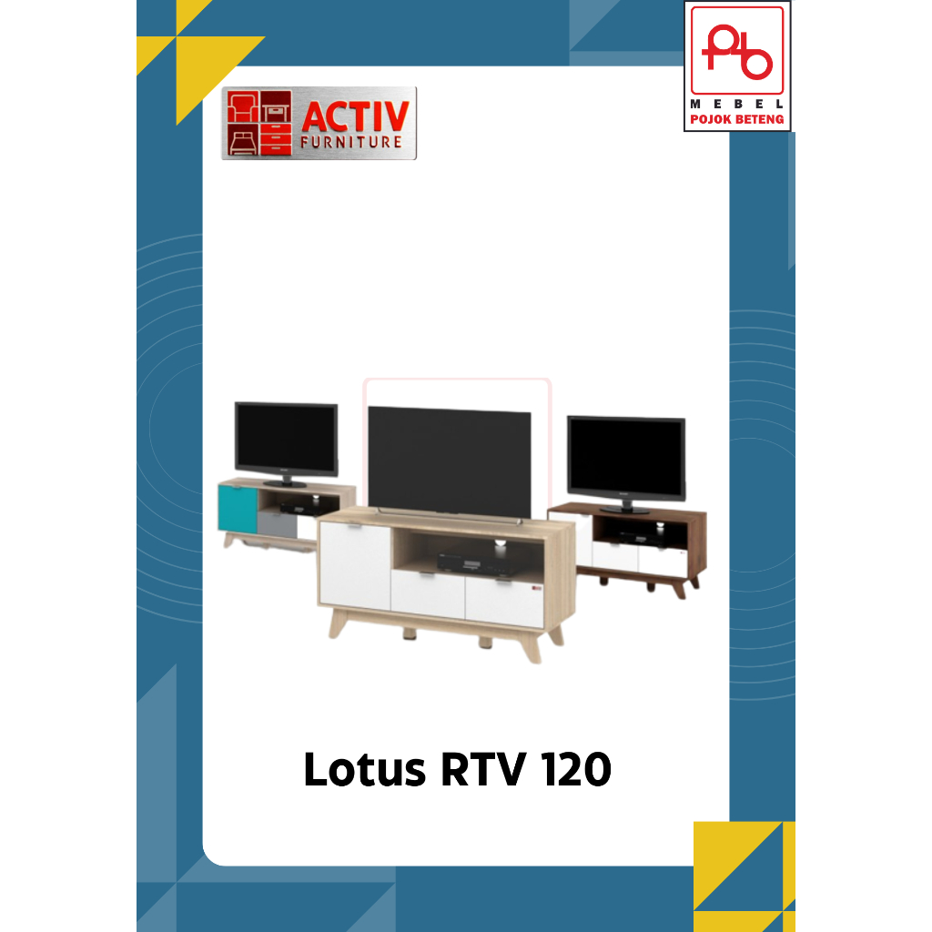 Tv Rack TV Desk Activ Lotus RTV 120 Jogja | Shopee Malaysia