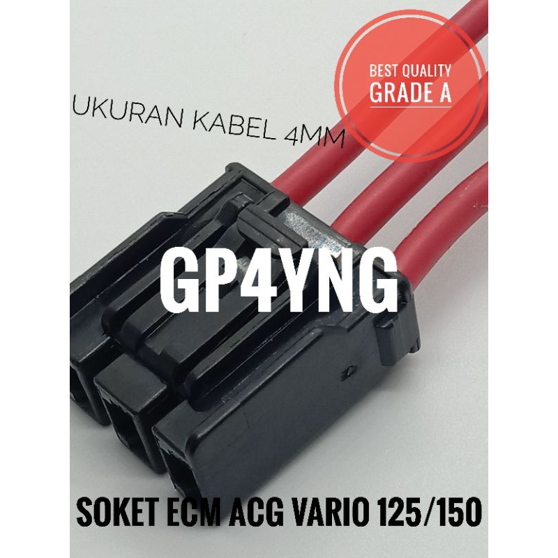 New NEW SIZE 4MM CABLE SPECIAL!!!! Ecu SOCKET ECM ACG PIN 3, VARIO 125 ...