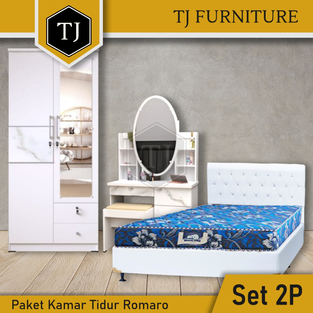 PUTIH Bedroom Package Wardrobe/2-Door Wardrobe White Dressing Table ...