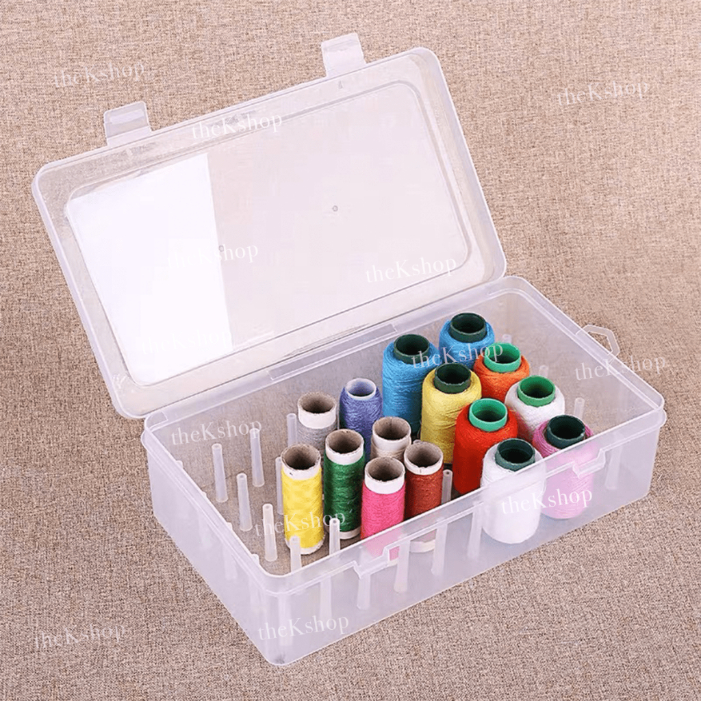 42piece Transparent Sewing Thread Storage box/Case box Organizer Spool