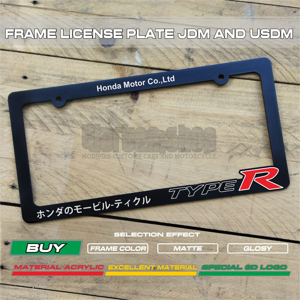 3D JDM AND USDM HONDA TYPE R CAR FRAME PLATE | Shopee Malaysia