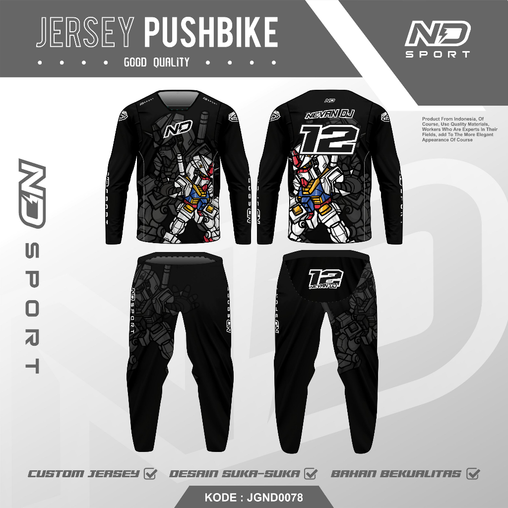 Custom PUSH Bike Jersey SET/Children's Sports Clothing/Bicycle Jersey