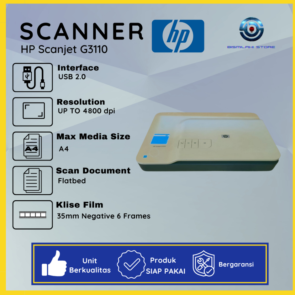 Hp Scanjet G3110 Clise Scanner Ready To Use Normal Functions | Shopee ...