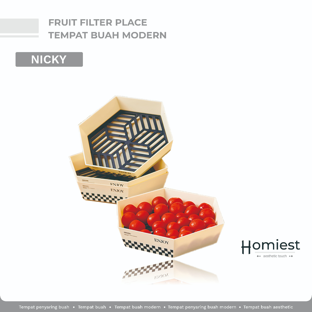 Homiest Nicky Fruit Placemat Container/Fruit Vegetable Food Drain