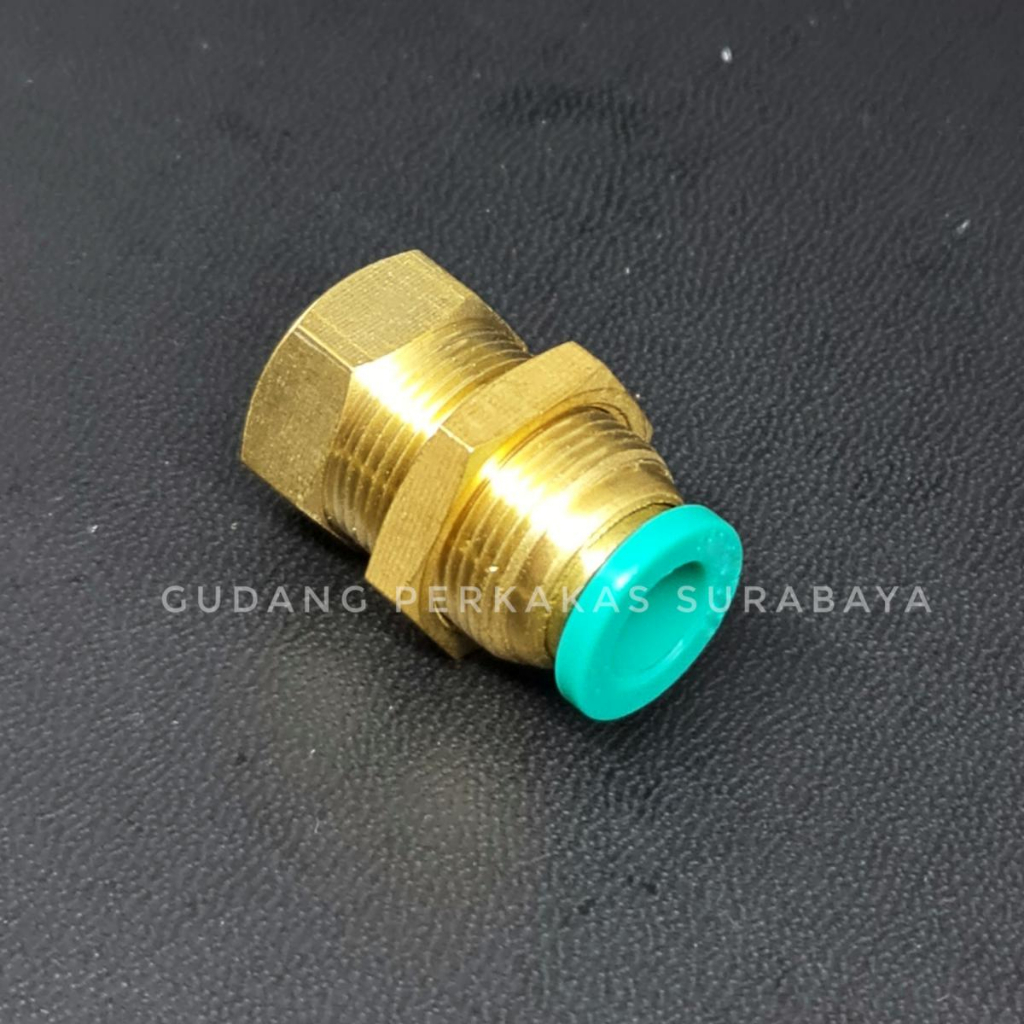 Bulkhead FEMALE Fittings 6mm PU Hose Fittings PU Fittings PNEUMATIC ...