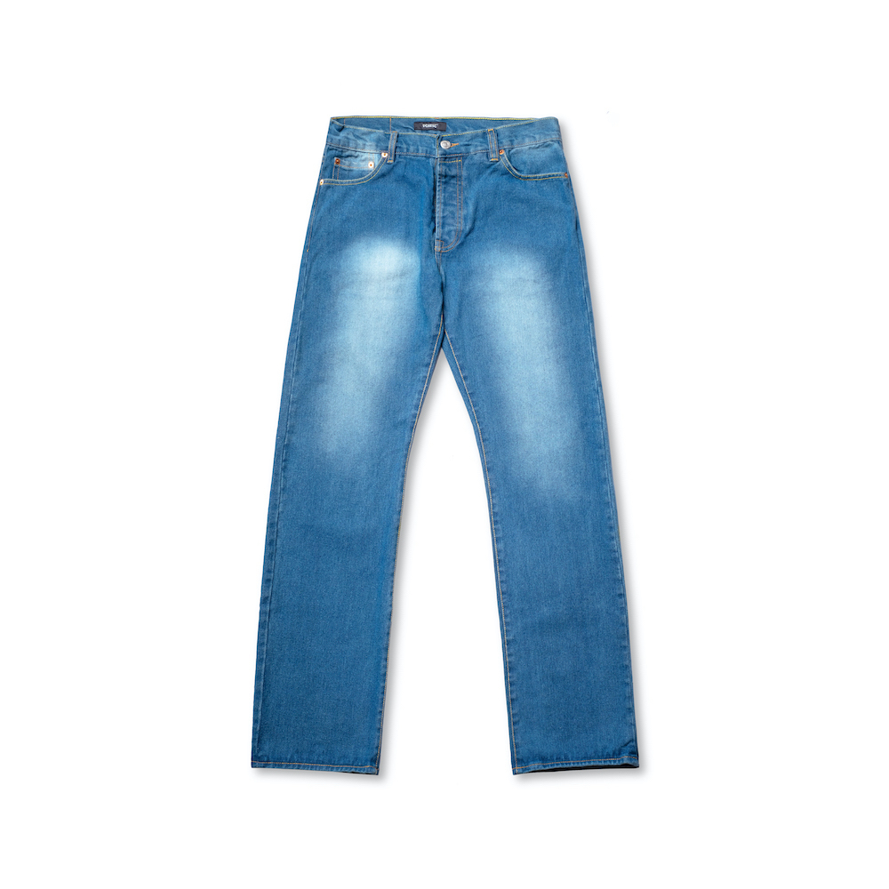 Vearst Denim Slim Straight Falter Light Blue Scrub | Shopee Malaysia