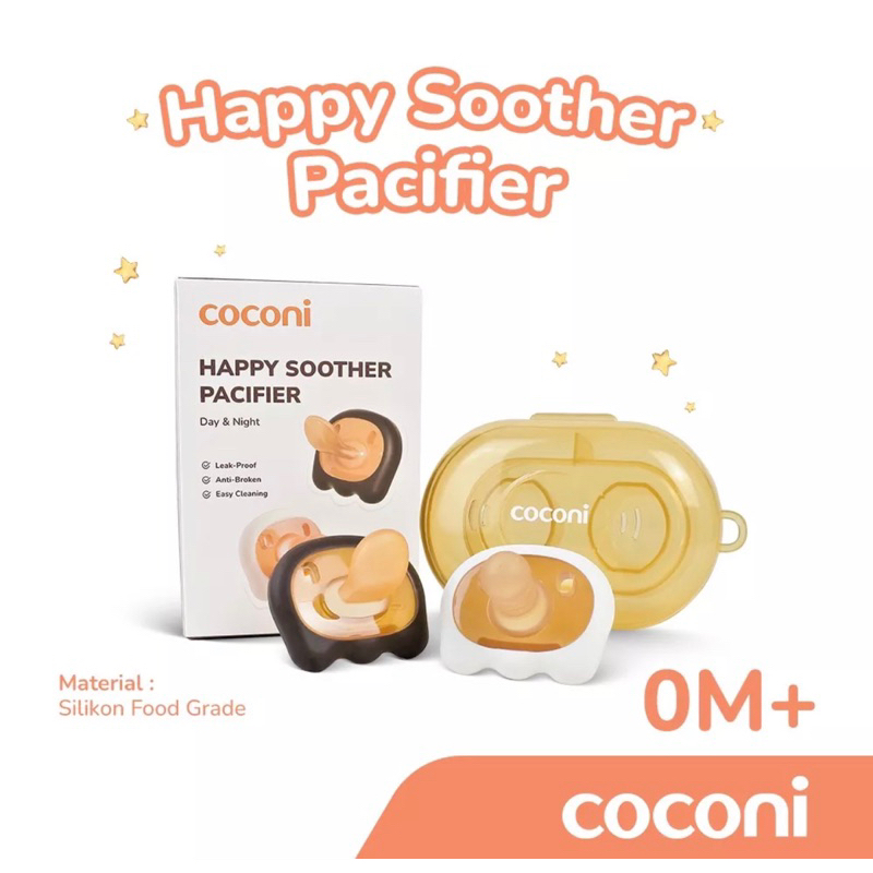 Coconi Happy Soother Pacifier 2pcs with Case Baby Pacifier Baby ...