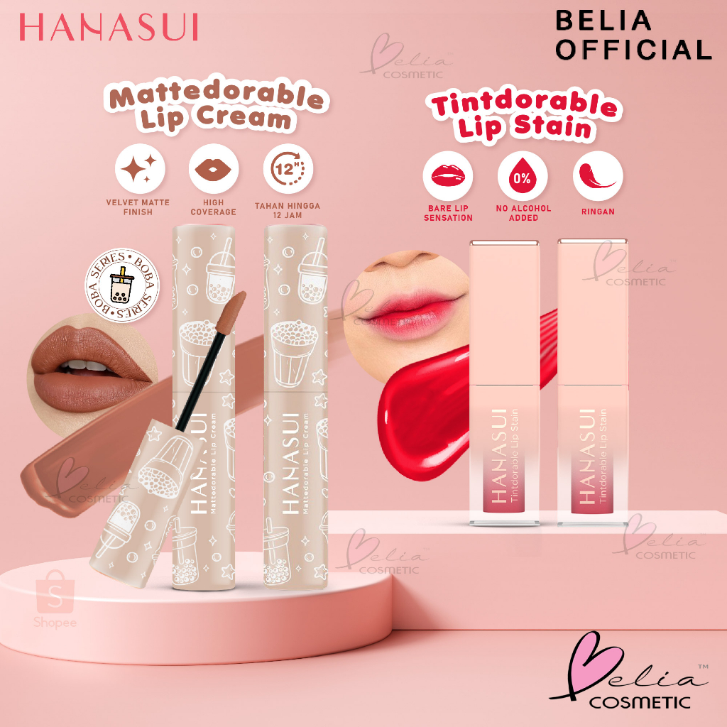 Belia HANASUI Mattedorable Lip Cream Tintdorable Lip Tint Tintdorable Lip Stain Lip Tint