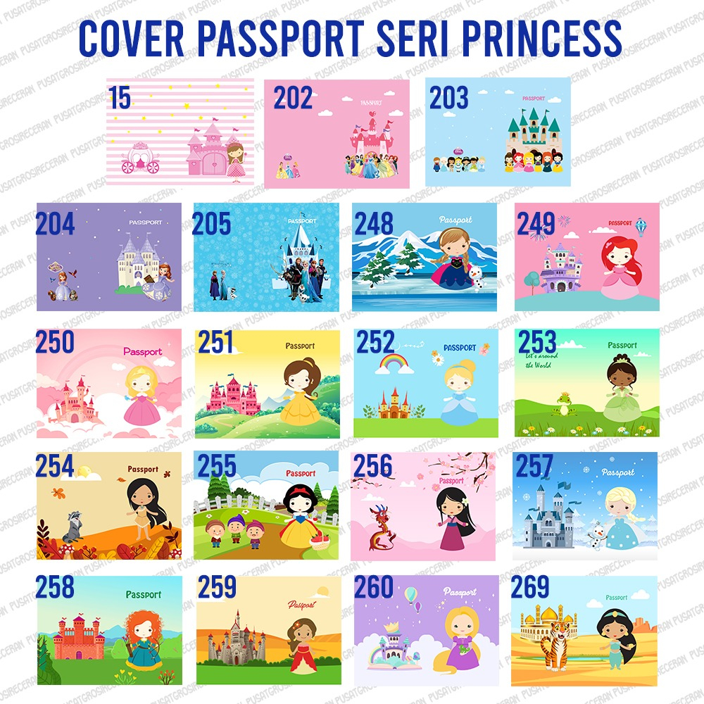Passport Cover Princess Series Passport Character Case Passport Cover