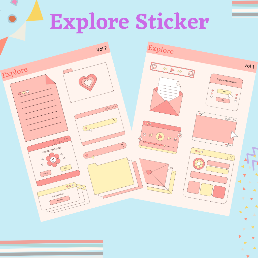 Sticker Kit | Pink Note Photobook Playlist Kit Journal Sticker | Shopee ...