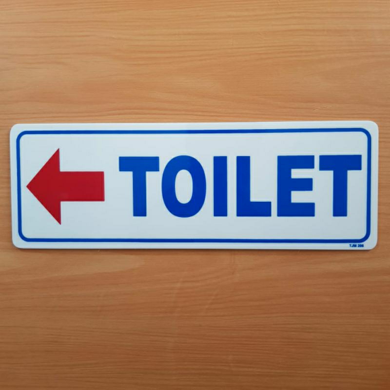Acrylic TOILET Sign Board Left Direction | Shopee Malaysia